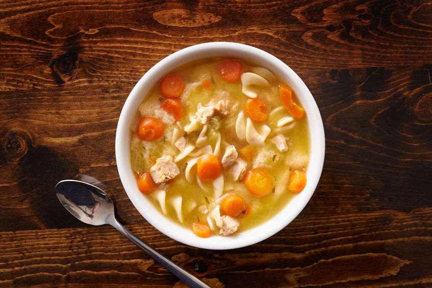 If your child has a high fever, you can help keep them comfortable by regulating temperature, encouraging them to rest, and giving them plenty of water, fluids, and of course, chicken noodle soup!